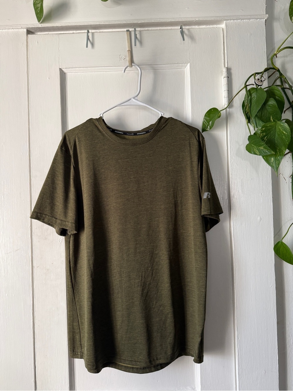 Russell Athletic Olive Drab Short Sleeve Crew Tee training fit M
